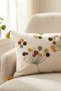 Colorful Bud Punch Embroidered Decorative Tasseled Throw Pillow Cover Cotton 35X55 cm - 4