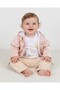 Baby Girl Butterfly Printed Hooded Raincoat, Jacket, Seasonal, 2 Thread Bottom Top 3 Piece Set