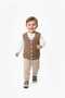 2-Piece Knitted Sweater Vest, Buttoned Baby Boy-Winter Vest Set - 2