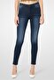 Women Skinny Fit Washed Stretchable Denim Jeans, Navy