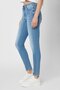 Women 2017 Slandy Super Skinny Fit Mid Waist Wash Stretchable Denim, Blue - 3