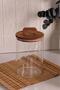Mega Size 2500 ml Acacia Vacuum Glass Jar with Lid - 2