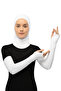 أكمام حجاب قطنية ممشطة بأصابع مقطوعة - أبيض - 6