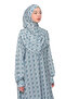 Practical One-Piece Sun Patterned Sleeves and Removable Headscarf Lycra Hijab Prayer Dress 990-0302 - 4