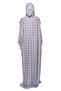 Practical One-Piece Sun Patterned Sleeves and Removable Headscarf Lycra Hijab Prayer Dress 990-0302 - 4
