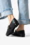 Black Capsule Detail Elastic Buckle Ballerina Casual Shoes - 7