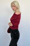 Burgundy One-Shoulder Modern Cut Stylish Women's Blouse Mg2669 - 7