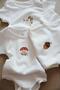 3-piece embroidered snap-closure short-sleeve bodysuit set - model 1 - 2