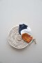 3-Piece Indigo-Cream Cinnamon Color Newborn Gloves Set Model 4 - 2