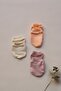 Set of 3 Lilac-Orange-Cream Newborn Gloves - 3