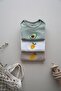 3-Piece Embroidered Snap Fastener Short Sleeve Bodysuit Model 3 - 2