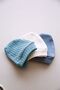 3-Piece Indigo-Cream-Green Newborn Gloves Set Model 2 - 4
