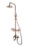 Three-function shower column, rose TRENDY S, with ceramic embroidery - 5