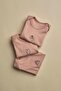 3-Pack Salmon Dreams Series Short Sleeve Snap Fastener Bodysuit Model 9 - 3
