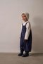 Navy Blue Childhood Velvet Children's Salopet Jumpsuit - 3