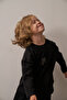 Black Embroidered Oversized Long Sleeve T-Shirt - 5