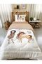 Native American Bohemian Girl and Horse Patterned Single 160X220 cm Wellsoft Double-Sided Quilt and Sleeping Set - 3