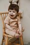 Heart Embroidered Corded Fabric Short Sleeve Bodysuit Leggings Set - 2
