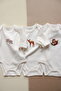 3-Pack Forest Series Long Sleeve Snap Fastener Bodysuit Model 10 - 6