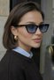 Gold Patterned Unisex Black Schlangenmuster Sunglasses - 2