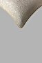 غطاء وسادة منسوج من قماش الجاكار منقوش مكون من قطعتين مقاس 45x45 و35x50 على الوجهين حواف أسطوانية - 2