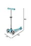 ® | Mini Deluxe Glow LED Scooter 3 Wheels Kids | Glow in the Dark | Wheels with LED Lighting | - 8