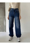 High Waist with Back Belt Buckle Loose Legs Baggy - 2