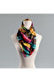Şd Scarf Colorful Feathers Foulard