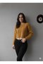 Women's Thessaloniki Knitted Long Sleeve Crew Neck Knitwear Short Sweater - 3