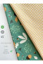 Bags, Wallets, Hobby Crafts 2 Pieces 50 cm Matte Green Floral, Brown Gingham Cotton Fabric