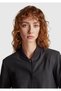 Women's Anthracite Gray Viscose Blend Jacket with Pocket Detail and Snap Fasteners on the Front - 6