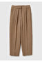 Women's Khaki Viscose Blend Zippered Back Waistband Elasticated Trousers - 2