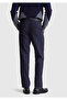 Men's Navy Blue 100% Cotton Buttoned Waist Trousers - 3