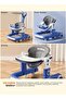 3 in 1 Baby Walker with Parental Push Handle 3 Adjustable Height, Lights & Musical (Blue) - 3