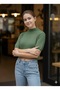Women's Half Fisherman Short Sleeve Knitwear Knitted Sweater / T-Shirt