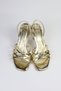 Women's Beige Heeled Slippers and Sandals - 7