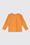 Boy's Orange T-Shirt with Buttoned Collar