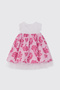 Baby Girl Floral Patterned Pink Dress - 2