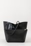 Terra Flar Detailed Soft Black Women's Tote Shoulder Bag with Leather-Look Large Volume Makeup Bags - 3