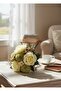 Artificial Flower Cream Ultra-Luxury Arrangement Bundle 9 Branches Bouquet Rose Chrysanthemum and Aradal Flowers 36*26cm - 4