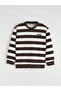 Lcw Kids Brown Crew Neck Nyc Printed Boys' Sweatshirt and Sweatpants - 2