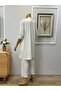 Tesettür Hirka 95 cm Viscosa Quality Combed Cotton Ecru - 5