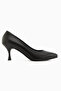 Kiara Genuine Leather Black Women's Heeled Shoes Stiletto - 2