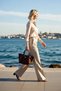 Women's Crossbody Tote Shoulder Bag with Handle, Buckle Closure Mechanism, Spacious Interior - 3