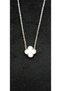 Single White Color Clover Model Necklace Stainless Steel Large Size