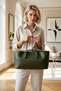 Women's Knitted Detailed Midi Shoulder Bag with Textured Design and Large Volume for Daily Use