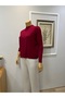 Long Sleeved Tight Underwear Badi̇ Bady Viscos Quality Combed Cotton Bordo - 2