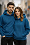 Unprinted Hooded Lover Combination Sweatshirt - 2
