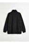 سويت شيرت LCW Modest Black ياقة مرتفعة متوسطة الطول قصة فضفاضة للسيدات - 8