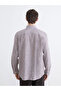 Giyçık Store Den Mürdüm Regular Fit Striped Men's Shirt - 6